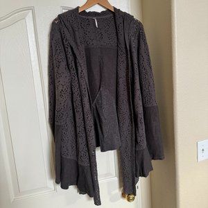 Free People Grey Cardigan
